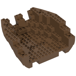Boat Hull Section, Large Stern 14 x 16 x 5 1/3 with Brown Top [Complete Assembly]