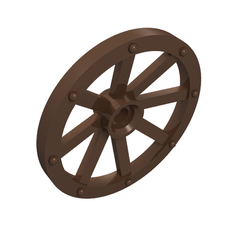Wheel Wagon Large (33mm D.), Round Hole For Wheel Holder Pin (4489a)