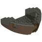 Boat Hull Section, Small Bow 12 x 12 x 5 1/3 with Dark Gray Top [Complete Assembly]