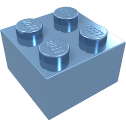 LEGO part LDraw render in color 61 - Chrome Blue LEGO part LDraw render in color 61 - Chrome Blue