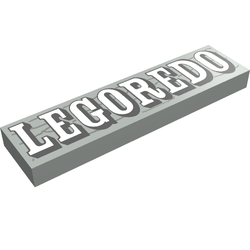Tile 1 x 4 with 'LEGOREDO' Print