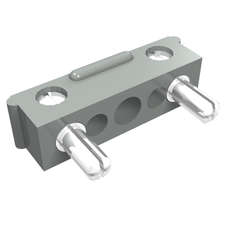 Electric Connector, 2 Way Male Squared Wide Short [Complete Assembly] (2775c01)