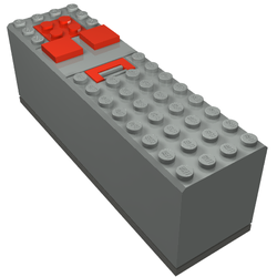 Battery Box, 9V 4 x 14 x 4 with Dark Gray Base [Complete Assembly]