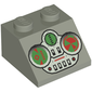 Slope 45° 2 x 2 with Green and Grey Controls Print
