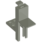 Forklift Mast and Carriage 2 x 2 Plate and Light Gray Fork [Complete Assembly]