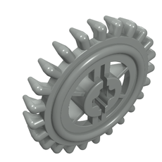 Technic Gear 24 Tooth Crown with Reinforcements [New Style] (3650c)
