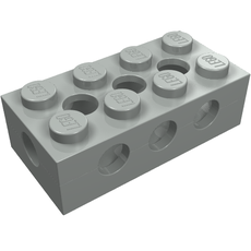 Technic Brick 2 x 4 with Top/Side/End Holes and Solid Studs (3709c)
