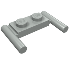 Plate Special 1 x 2 with Handles [Round Ends, Mid Attachment] (3839a)