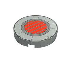 Tile Round 2 x 2 with Podracer Vent Print