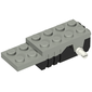 Light Gray Pullback Motor 6 x 2 x 1 1/3 with Black Base, White Shafts (Motor 1)