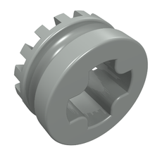Technic Bush 1/2 Toothed Type I [+ Opening] (4265a)