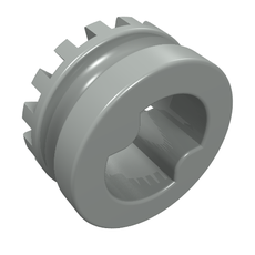 Technic Bush 1/2 Toothed Type II [X Opening] (4265b)