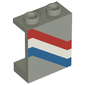 Panel 1 x 2 x 2 with Red, White and Blue Print Left, Hollow Studs [10002]