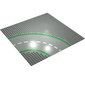Baseplate 32 x 32 with 9-Stud Curve and Road Print