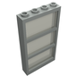 Window 1 x 4 x 6 Frame with 3 Panes, Fixed Glass with Trans-Brown Glass