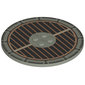 Plate Special Round 8 x 8 with 2 x 2 Center Studs with Grille Print