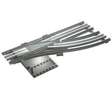 Train Track 12V Switch Point Right, Type 2 - Track Only (73697)