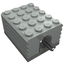 Motor, 9V 5 x 4 x 2 1/3, Dark Gray Bottom