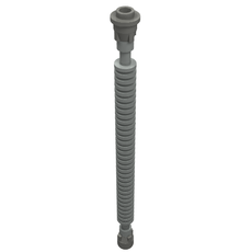 Flexible Ribbed Hose 8mm Ends 12L with Tabbed Dark Gray Ends (758c01)