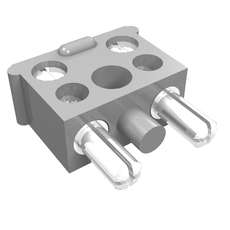 Electric Connector, 2 Way Male Squared Narrow Long [Complete Assembly] (766c01)