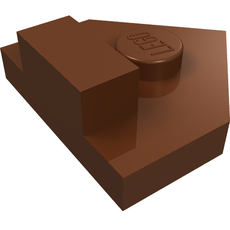 Plate Special 2 x 2 Wedge, Center Stud, 1 x 1/2 Raised Tab (27928)