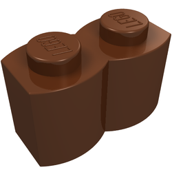 LEGO 30136 Brick Modified 1x2 with Log Profile x8