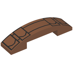 Slope Curved 4 x 1 Double with No Studs and Utility Pouches Print