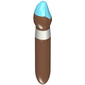Equipment Paint Brush with Silver Ring and Medium Azure Tip Print