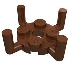 Plate Round 2 x 2 with Pin Hole and 4 Bars Up (98284)
