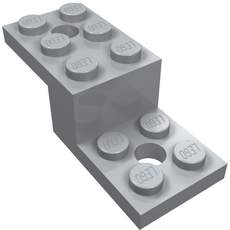 Bracket 5 x 2 x 1 1/3 with Holes, Pin Bottom (11215)