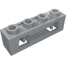 Launcher, Brick Special 1 x 4 with Inside Clips (Disk Shooter) with Recessed Center 2 Studs (16968)