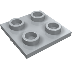 Wheel Holder 2 x 2 Thin with Clips, Plane Single (2415)