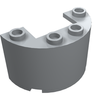 Cylinder Half 2 x 4 x 2 with 1 x 2 Cutout (24593)