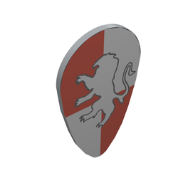 Shield Ovoid with Golden Lion Print