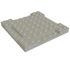 Plate Special 8 x 8 x 2/3 with Four 1 x 4 Recessed Edges (2628)