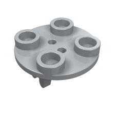 Wheel Holder, Plate, Round 2 x 2 Thin with Clips (2655)