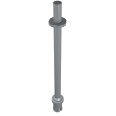 Bar 8L - Two Stop Rings / One Pin, Technic Figure Ski Pole [Flat End] (2714b)