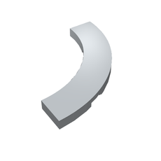 Tile 4 x 4 Curved, Macaroni (27507)