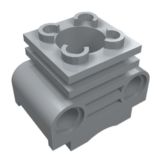 Technic Engine Cylinder without Side Slots, with Bottom Slots (2850b)