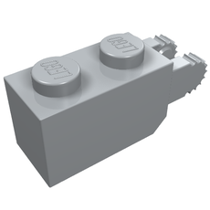Hinge Brick 1 x 2 Locking with 2 Fingers Vertical End, 9 Teeth (30365)