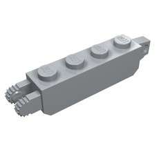 Hinge Brick 1 x 4 Locking with 1 Finger Vertical End and 2 Fingers Vertical End, 9 Teeth (30387)
