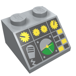 Slope 45° 2 x 2 with Flight Control Print