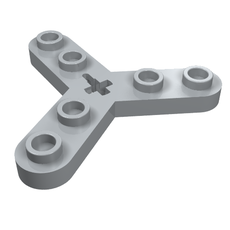 Technic Plate Rotor 3 Blade with Smooth Ends and 6 Studs (Propeller) (32125)
