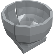 Cylinder Hemisphere 2 x 2 Ball Turret Socket Base (44358)
