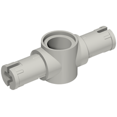Technic Pin Connector Hub with 2 Pins with Friction Ridges Lengthwise [Small Squared Pin Holes] (44874)