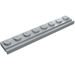 2 Piece Grey//MdStone Guide Rail 4510 1 x 8 Lego