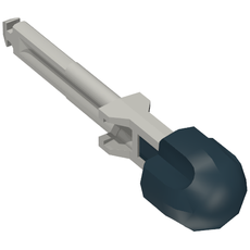 Projectile, Arrow with Shaft, Hollow Black Rubber End (46537)