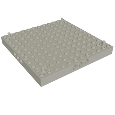 Brick Special 12 x 12 with 3 Pin Holes on Each Side and Vertical Peg at Each Corner (47976)