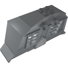 Boat Section, Stern Brick 7 x 16 x 7 with Two Windows (47992)