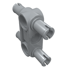 Technic Pin Connector Hub Perpendicular 3L with 4 Pins (48989)